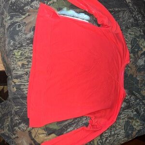 Vibrant Red Long Sleeve Top